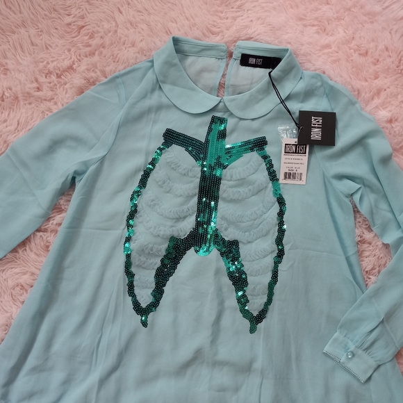 Dead Mermaid NWT Iron Fist babydoll lace dress! Pastel goth/ fairycore! - Picture 13 of 16